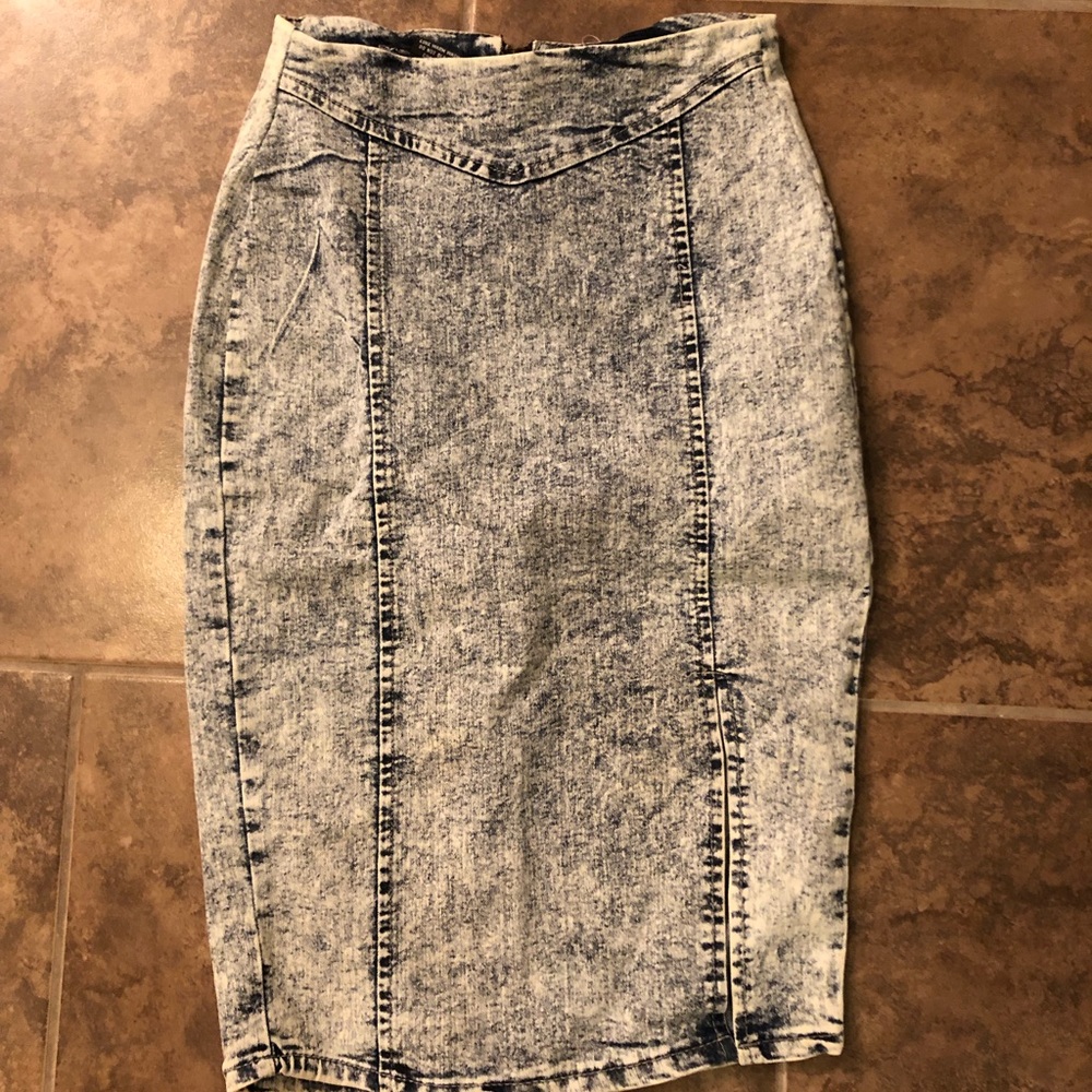 Jean pencil skirt